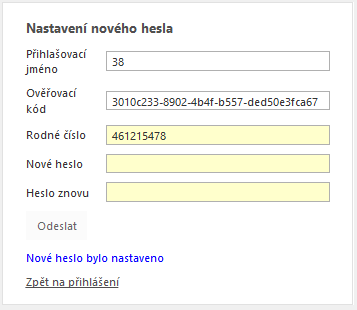 Soubor:Zapomenute heslo-Nastaveni noveho hesla-Nove heslo bylo nastaveno.png