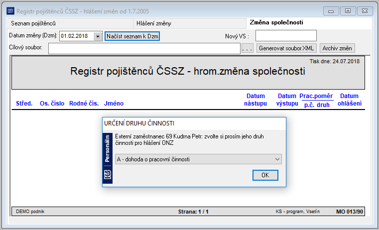 Soubor:Registr pojistencu CSSZ-Zmena spolecnosti-Externi zamestnanec-Zvolte si jeho druh cinnosti.png