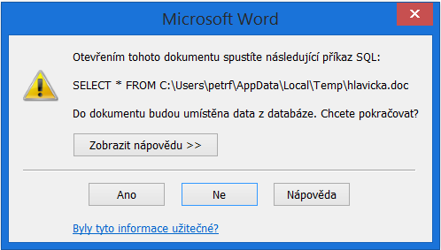 Soubor:Dokumenty-hlaska-otevrenim-dokumentu-spustite-nasledujici-prikaz-sql.png