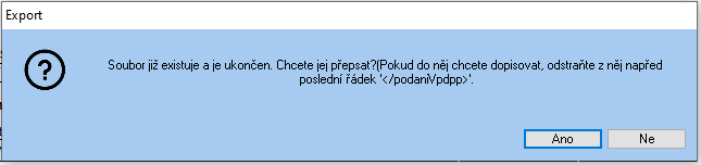Soubor:VPDPP-Soubor jiz existuje a je ukoncen-Chcete jej prepsat.png