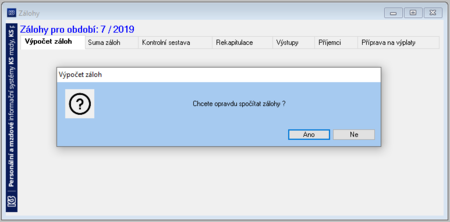 Zalohy-Vypocet zaloh-Opravdu chcete spocitat zalohy.png